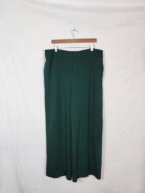 Women's Size 16 Eloquii Dark Green Wide-Leg Pants
